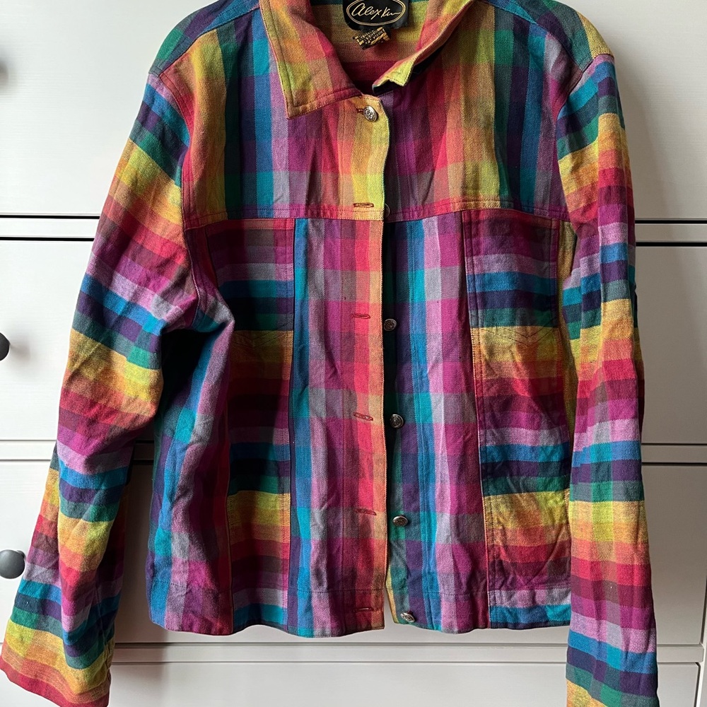 Rainbow Checkered Alex Kim Jacket